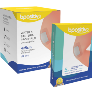 bpositive water and bacteria proof film dressing and pad